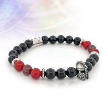 Corraidhín - különleges férfi ásványkarkötő nemesacél lovagsisakkal ASK-MM-COR7