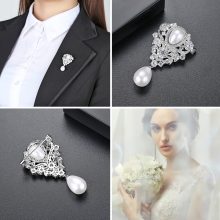 Gyöngyös, kristályos bross BCB-TM-BJ2015