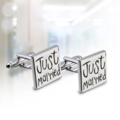 Just Married esküvői mandzsettagomb CLJ-YW-SS0110