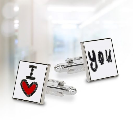 I love you esküvői mandzsettagomb CLJ-YW-SS0920
