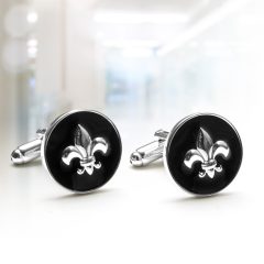 Fleur-de-lis mintás  mandzsettagomb CLJ-YW-SS9197