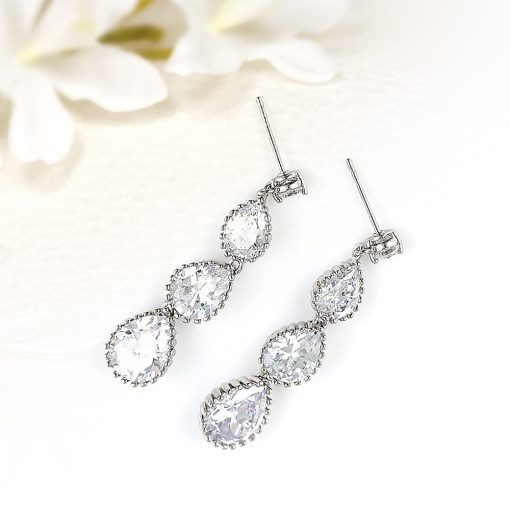 Hosszú, kristályos fülbevaló ERB-XP-BJ4710