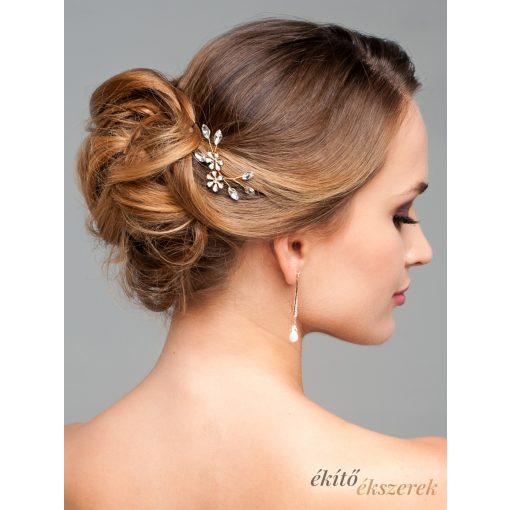 Rozé arany virágos, kristályos hajtű  HPB-CQ-BJ8440