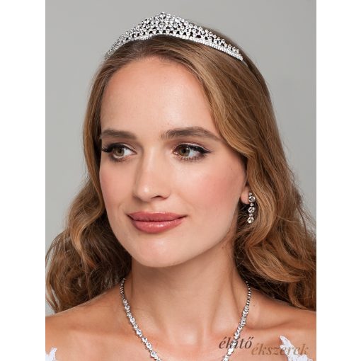 Hercegnős, cirkónia kristályos, klasszikus tiara HPB-TM-BJ1325