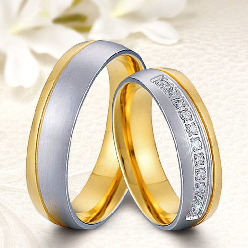 18K arany bevonatú exkluzív nemesacél Férfi karikagyűrű KG-MX-N1501M