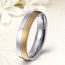 18K arany bevonatú elegáns nemesacél Férfi karikagyűrű KG-MX-N1510M