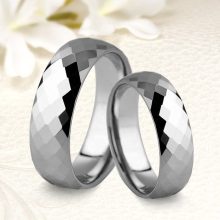 Csiszolt felületű, domború tungsten karikagyűrű KG-WT-V353