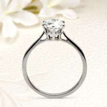 Tiffany stílusú köves nemesacél eljegyzési gyűrű RGE-AM-SS025019CZ