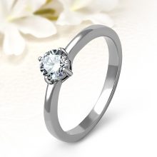 Klasszikus nemesacél köves eljegyzési gyűrű RGE-AM-SS290321CZ