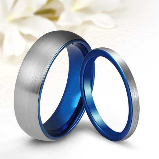 Fedra 3 - belül sötétkék tungsten karikagyűrű RGW-OY-TC001730