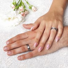 Fedra 6 - belül sötétkék tungsten Férfi karikagyűrű RGW-WT-TC037160