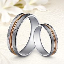 Percy - tungsten karikagyűrű rozé arany csíkkal RGW-WT-TC206060