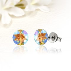   Színjátszós Colorado Topaz Swarovski Elements kristályos nemesacél fülbevaló SWF-ME-N246SHIMFc