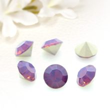 Ametiszt opál Swarovski Elements kristályos nemesacél fülbevaló SWF-ME-N421c