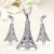 Ródiummal bevont Eiffel tornyos szett Swarovski kristályokkal SWS-OX-B073