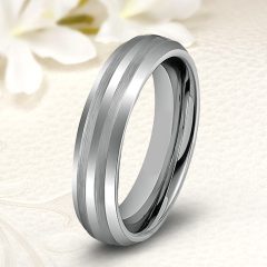   Matt és fényes sávos tungsten karikagyűrű 6 WB-JE-V02860