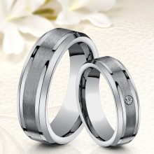 Modern stílusú matt és fényes Férfi tungsten karikagyűrű WB-KT-V02360