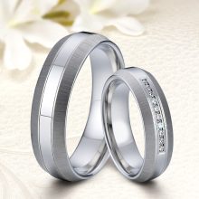 Modern stílusú nemesacél Női köves karikagyűrű WB-MX-N50960CZ