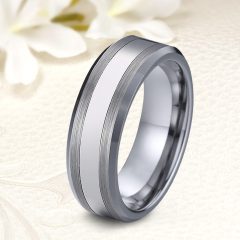   Modern stílusú fényes és matt Férfi tungsten karikagyűrű WB-MX-V01960
