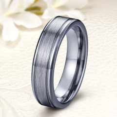   Modern szálcsiszolt Férfi tungsten karikagyűrű WB-MX-V70760
