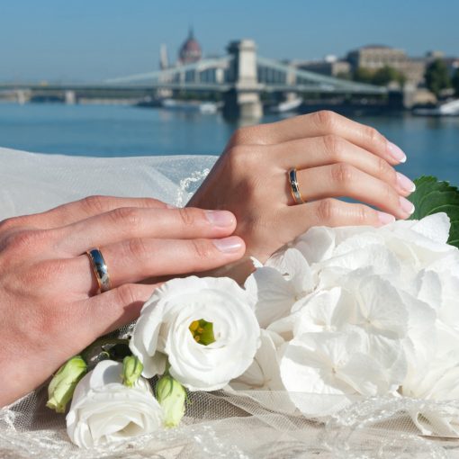 Yancy Zirconia - klasszikus Női köves tungsten karikagyűrű arany széllel WB-TG-V04540CZ