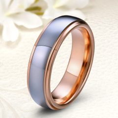   Royse - klasszikus tungsten Férfi karikagyűrű rozé  aranyozással WB-TG-V04660