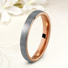   Carina 3 - 3mm széles csillámos tungsten karikagyűrű WB-WT-V0030GB