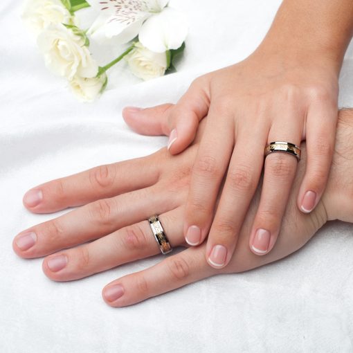 Erin Gold 6 -  indamintás tungsten karikagyűrű WB-WT-V12360