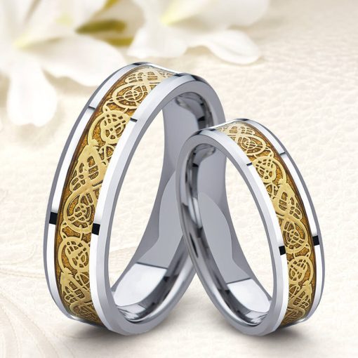 Erin Gold 6 -  indamintás tungsten karikagyűrű WB-WT-V12360