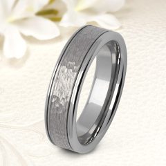   Tyrr - kalapált felületű tungsten Férfi karikagyűrű WB-WT-V50550