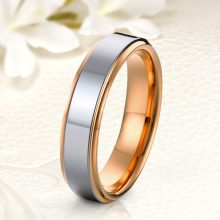 Honor - tungsten karikagyűrű rozé arany széllel WB-WT-V55350