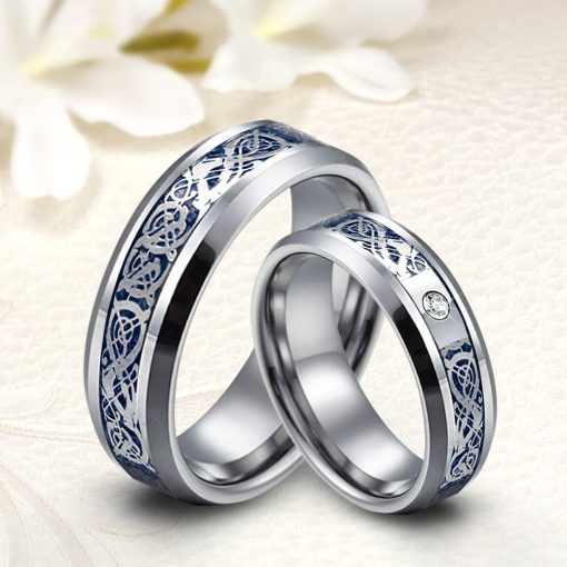 Erin Blue Zirconia 6 -  kék indamintás tungsten Női köves karikagyűrű WB-WT-V85960CZ